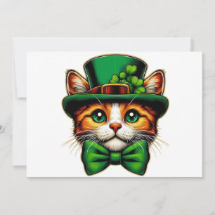 Süße Katze/Kätzchen St. Patricks Tag  Feiertagskarte