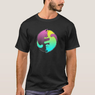 Süße Katze Katzen Ying Yang Yin Yang 4 T-Shirt