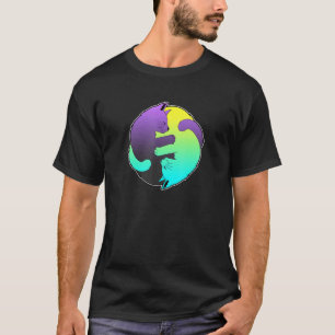 Süße Katze Katzen Ying Yang Yin Yang 5 T-Shirt