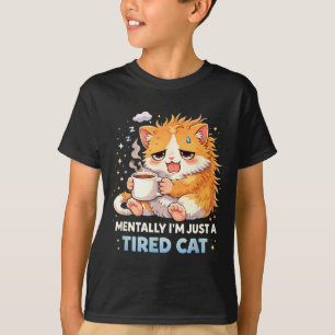 Süße Katze Kawaii Anime Lustiger Introvertierter M T-Shirt