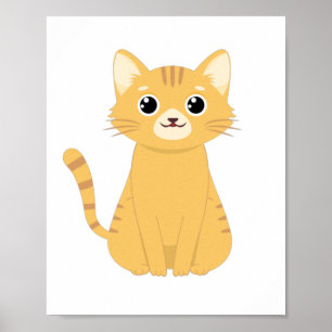 Süße Katze Kawaii  Poster