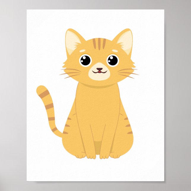 Süße Katze Kawaii  Poster (Vorne)