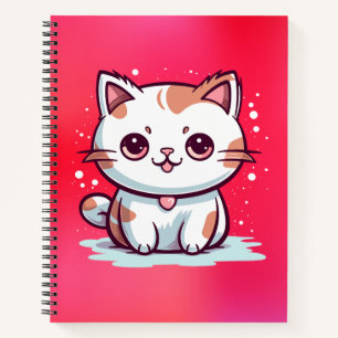 Süße Katze Kawaii Stil Clipart Notizbuch