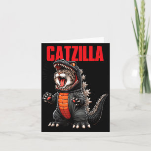 Süße Katze Kitty Catzilla für Katzenmütter Katzenv Karte