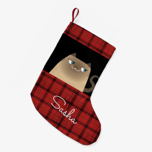 Süße Katze Kleiner Weihnachtsstrumpf