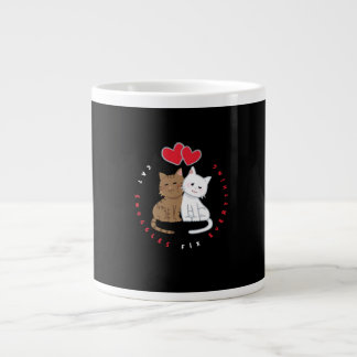 Süße Katze Kuschel Liebe Illustration  Jumbo-Tasse