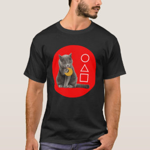 Süße Katze leckt ein Cookie für sein Leben T-Shirt