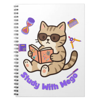 Süße Katze lernt mit Sonnenbrille lustig Notizblock