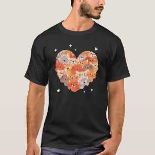 Süße Katze Liebenswürdiges Herz Kitty Liebe Katzen T-Shirt