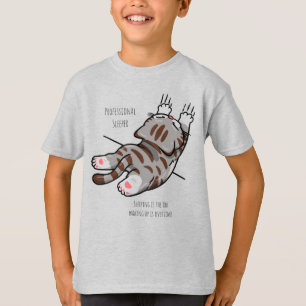 Süße Katze, Lustige Katze, Professioneller Schläfe T-Shirt