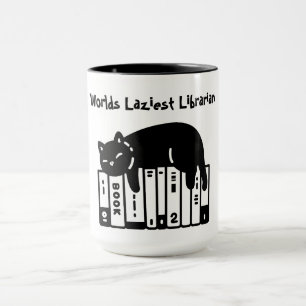 Süße Katze, Lustige Katze, Worlds Faulste Biblioth Tasse