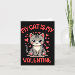 Süße Katze, meine Katze ist mein Valentine, Single Karte