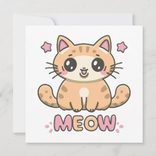 süße Katze miaut