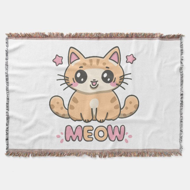 süße Katze miaut Decke (Vorderseite)