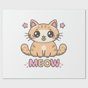 süße Katze miaut Geschenkpapier