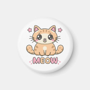 süße Katze miaut Magnet