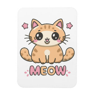 süße Katze miaut Magnet