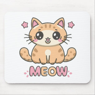 süße Katze miaut Mousepad