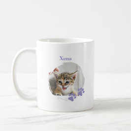 Süße Katze mit benutzerdefiniertem Namen Kaffeetasse