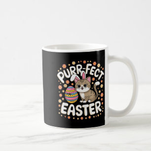Süße Katze mit Hasenohren lustiger Oster-Tierliebh Kaffeetasse
