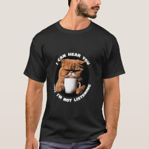 Süße Katze mit Kaffee Männer Frauen Farbige Kätzch T-Shirt