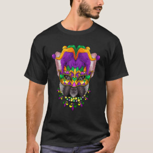 Süße Katze mit Karnevalsmaske Mardi Gras Katze 2 T-Shirt