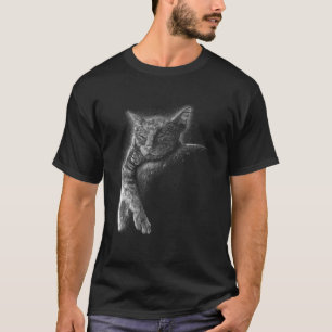 Süße Katze Mond Realistische Katze Mond 3 Wölfe Sü T-Shirt