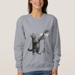 Süße Katze Musikliebhaber-Geschenk_Lustige Katzen- Sweatshirt