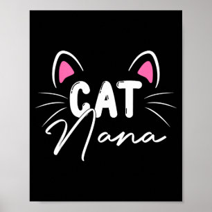 Süße Katze Nana Katzengesicht Mama Mutter glücklic Poster