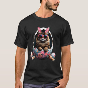 Süße Katze Ostern Christliche Familie Fröhlicher S T-Shirt