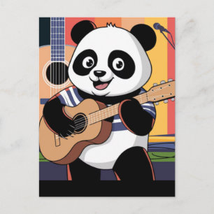 Süße Katze Panda Tier Vektor Liebe Monate Illustr Feiertagspostkarte