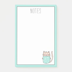 Süße Katze personalisiert Post-it Klebezettel