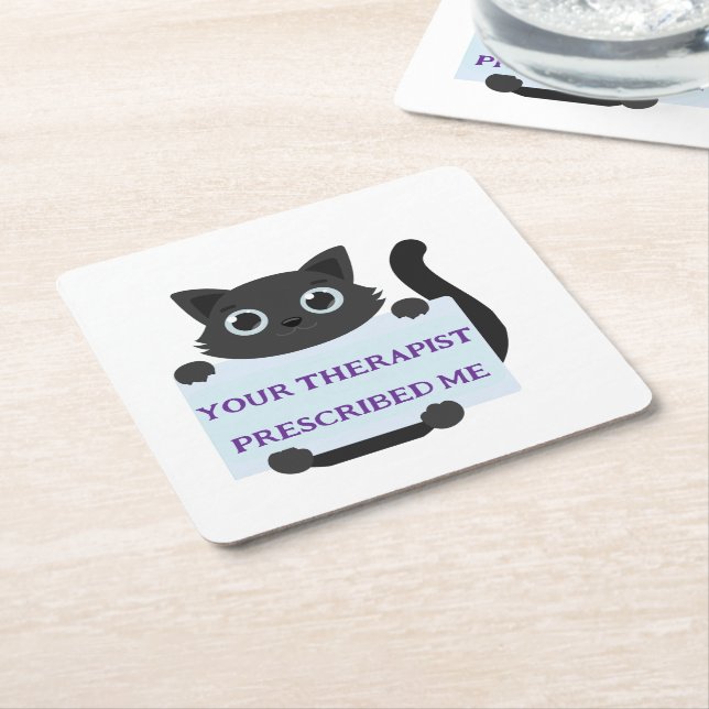 Süße Katze  Rechteckiger Pappuntersetzer (angewinkelt)