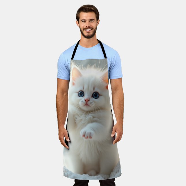 Süße Katze Schürze (Getragen)