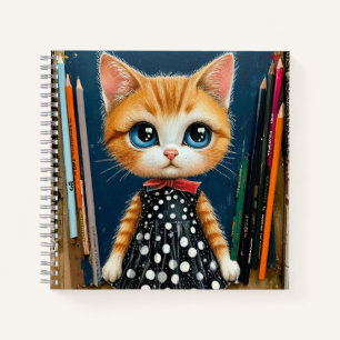 🐱✏️ Süße Katze Studien Schreibwaren Geschenk 📚✨ Notizbuch