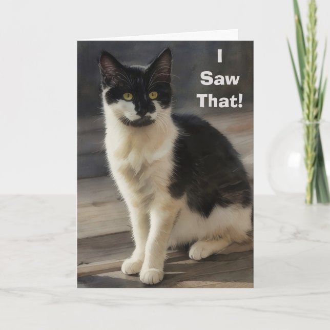 Süße Katze Tolle Arbeit Danke Anerkennung Karte (Vorderseite)