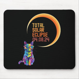 Süße Katze Totale Sonnenfinsternis USA Mousepad