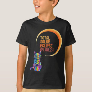 Süße Katze Totale Sonnenfinsternis USA T-Shirt