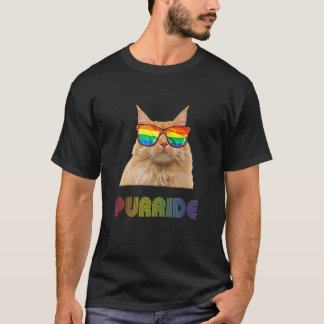Süße Katze trägt Sonnenbrille Gay Pride Frauen Män T-Shirt