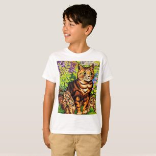 Süße Katze und Kätzchen Zeichnung von Louis Wain T-Shirt