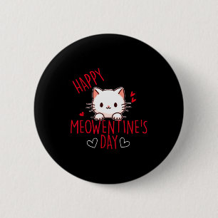 Süße Katze Valentinstag Liebe für Mädchen Kitty Zi Button
