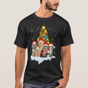 Süße Katze Weihnachtsbaum Ornament Deko Katze Besi T-Shirt