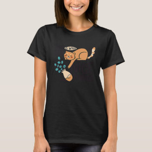 Süße Katze zerbrochene Vase Zitat T-Shirt