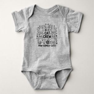 Süße Katzen-Crew Paw-somely Süße Kätzchen-Baby-Bod Baby Strampler