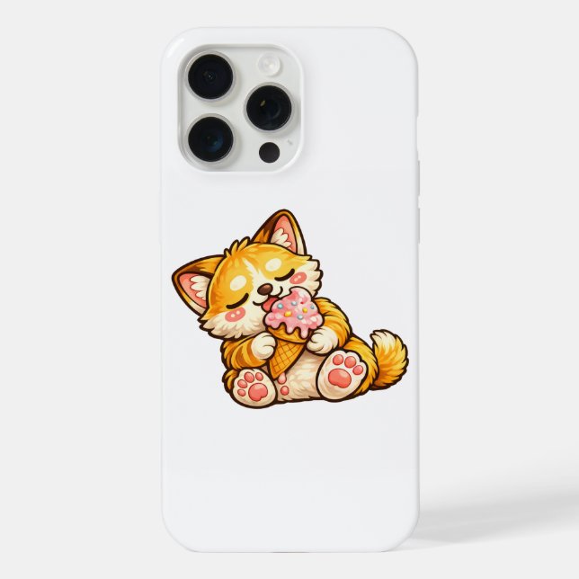 Süße Katzen Eiscreme iPhone Hülle (Rückseite)