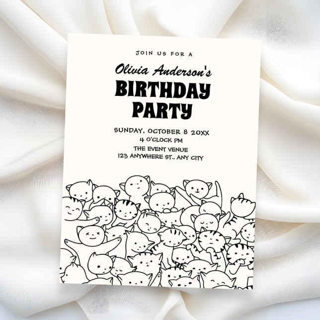 Süße Katzen Geburtstag Einladung (Von Creator hochgeladen)