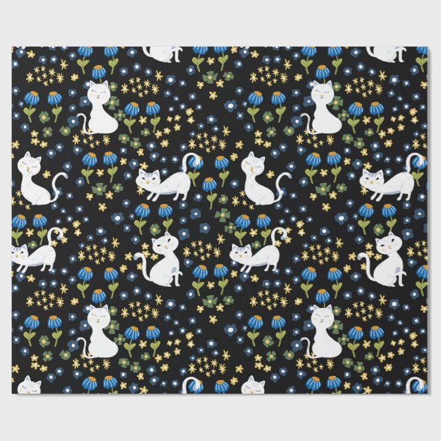 Süße Katzen Geschenkpapier (Flach)