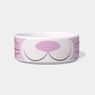Süße Katzen-Gesicht-Schale Rosa Cartoon Napf