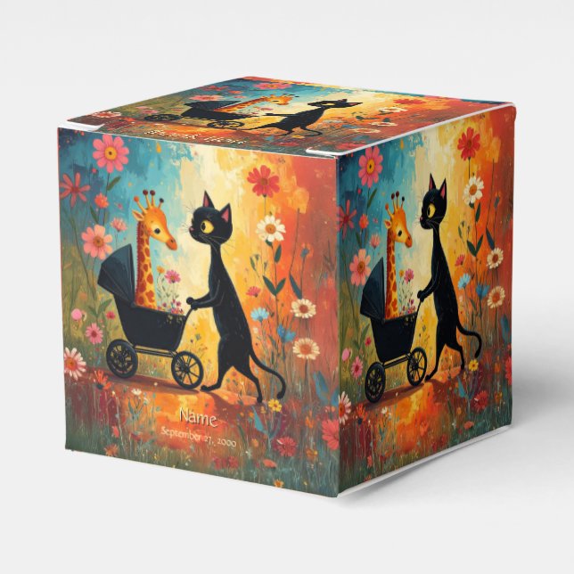 Süße Katzen-Giraffen-Geschenkbox Geschenkschachtel (Vorderseite)