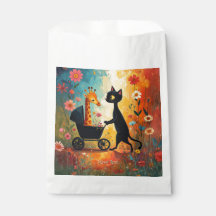 Süße Katzen-Giraffen-Geschenktüten